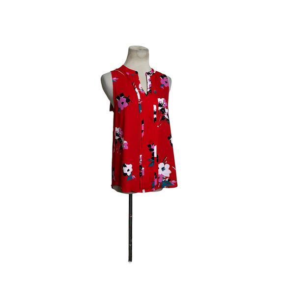 41 Hawthorn red floral sleeveless blouse size Small - Picture 9 of 16